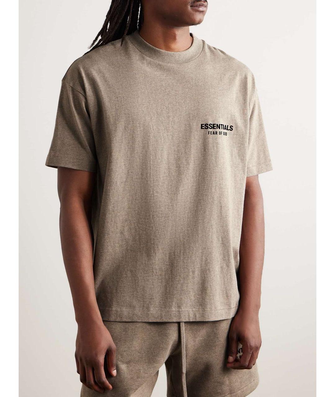 FEAR OF GOD ESSENTIALS Серая хлопковая футболка, фото 3