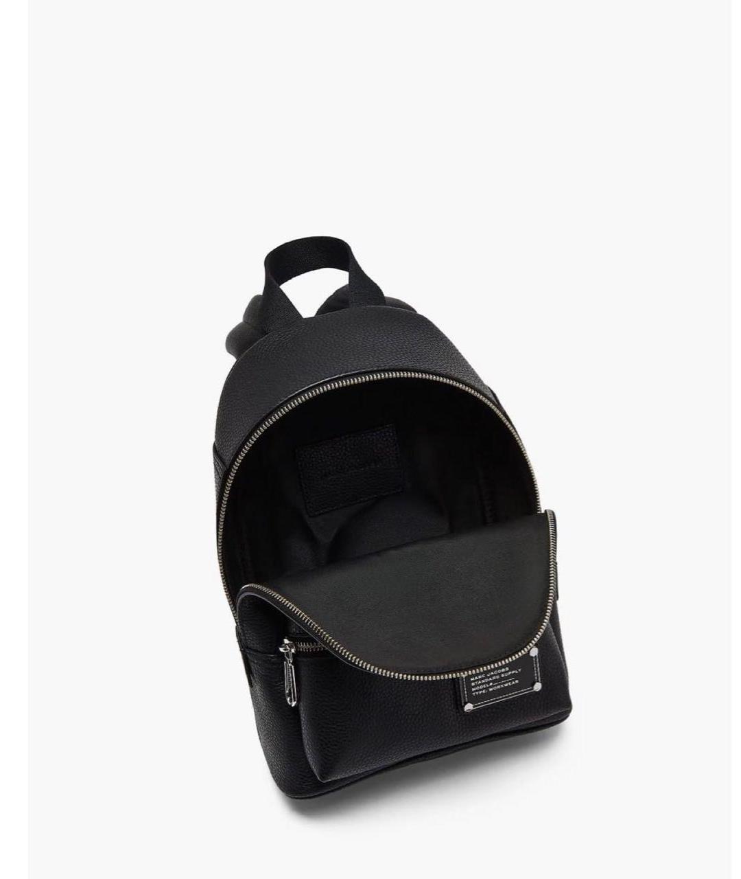 MARC JACOBS Черный кожаный рюкзак, фото 4
