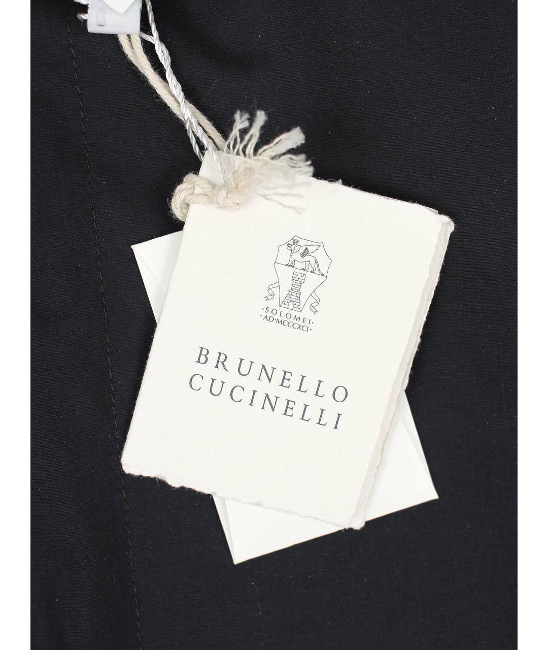 BRUNELLO CUCINELLI Темно-синяя шелковая куртка, фото 3