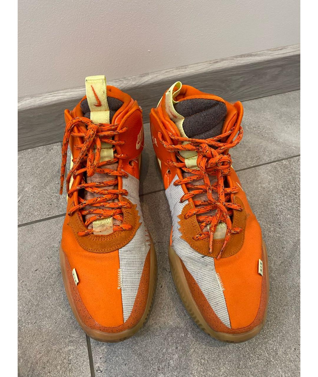 NIKE Оранжевые высокие кроссовки / кеды, фото 4