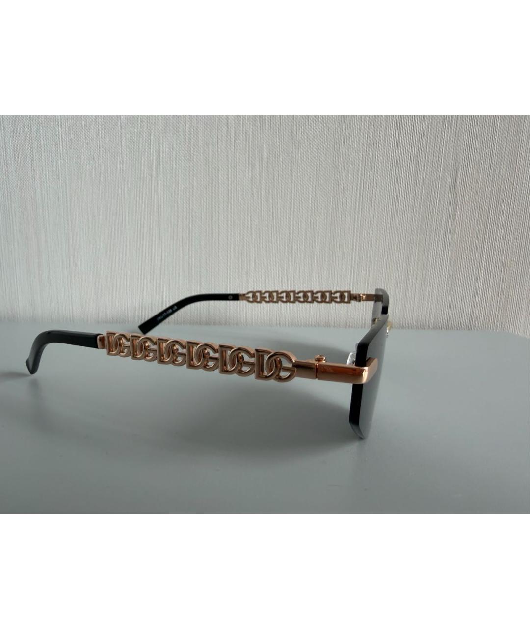 DOLCE&GABBANA Черные пластиковые солнцезащитные очки, фото 3