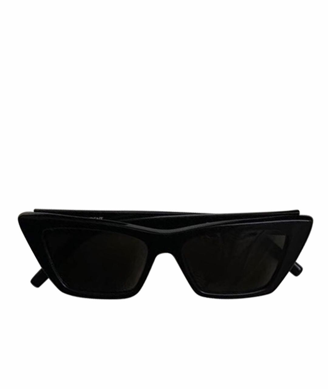 SAINT LAURENT Черные пластиковые солнцезащитные очки, фото 1