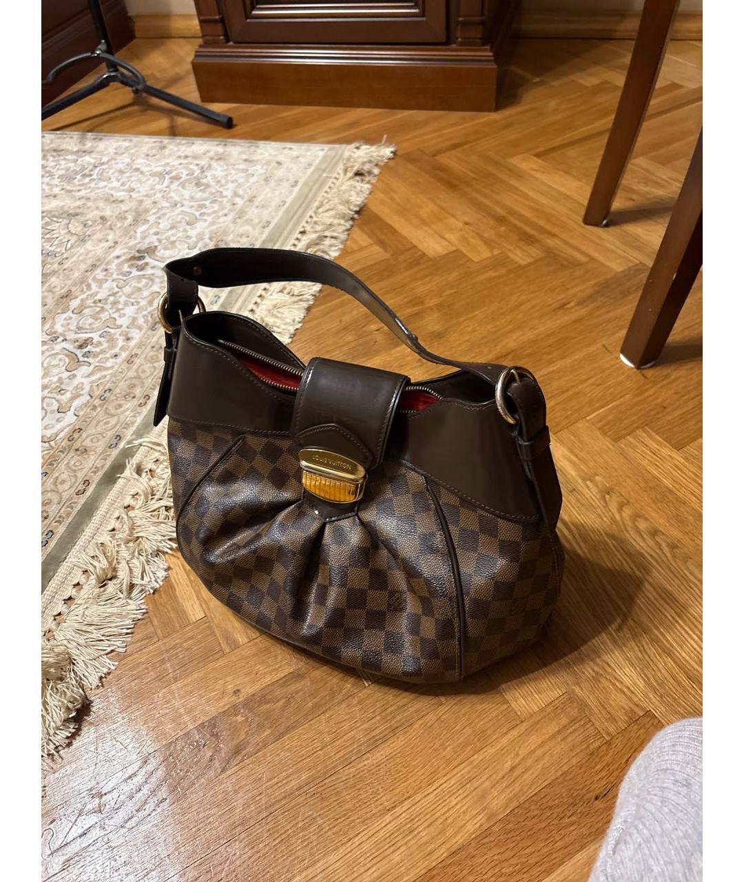 LOUIS VUITTON Коричневая кожаная сумка тоут, фото 2