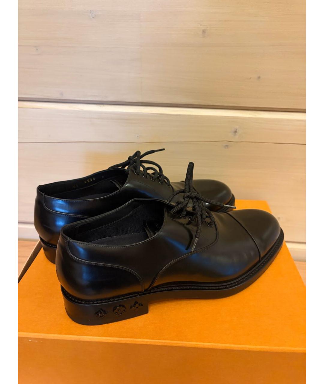 LOUIS VUITTON Черные кожаные туфли, фото 4