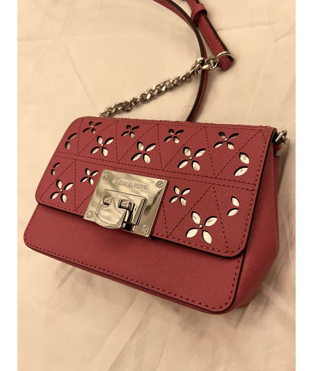 MICHAEL KORS Розовая кожаная сумка тоут, фото 2