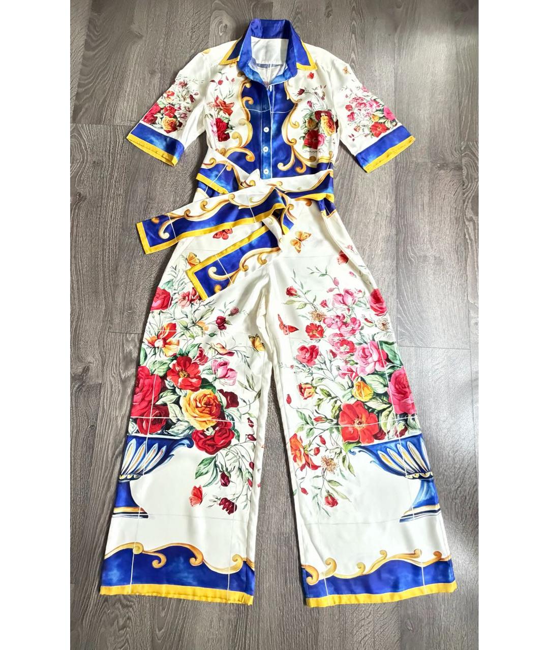 DOLCE&GABBANA Мульти шелковый комбинезон, фото 8