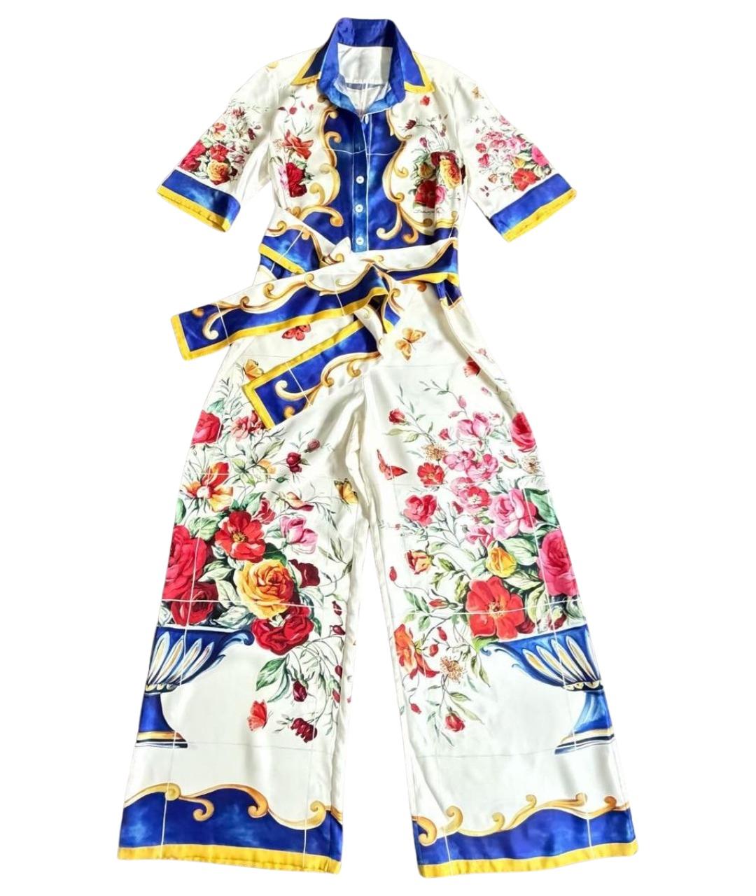 DOLCE&GABBANA Мульти шелковый комбинезон, фото 1