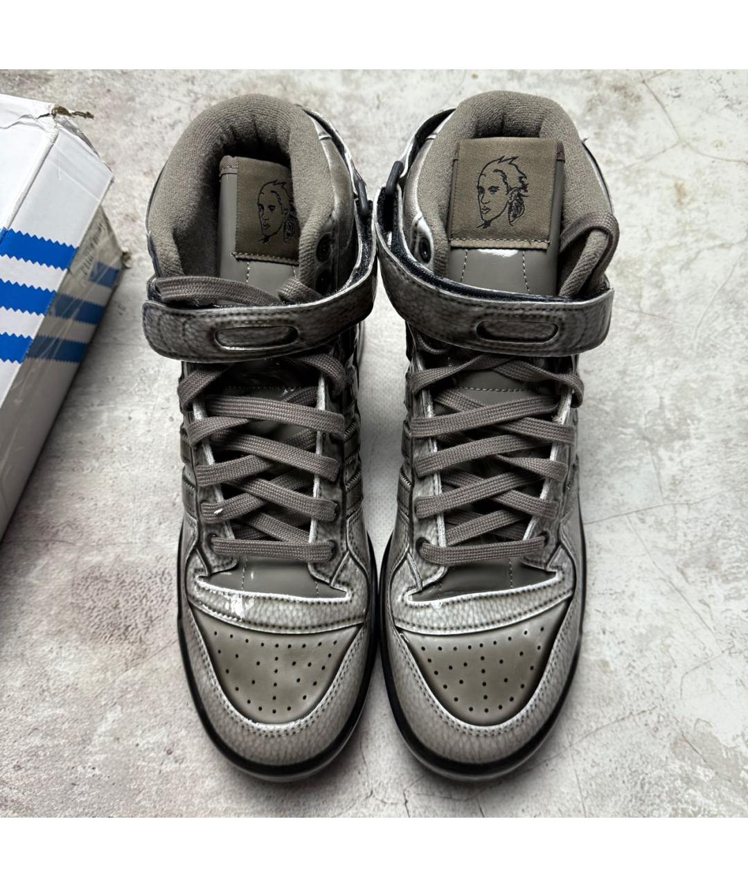 ADIDAS Антрацитовые высокие кроссовки / кеды, фото 2