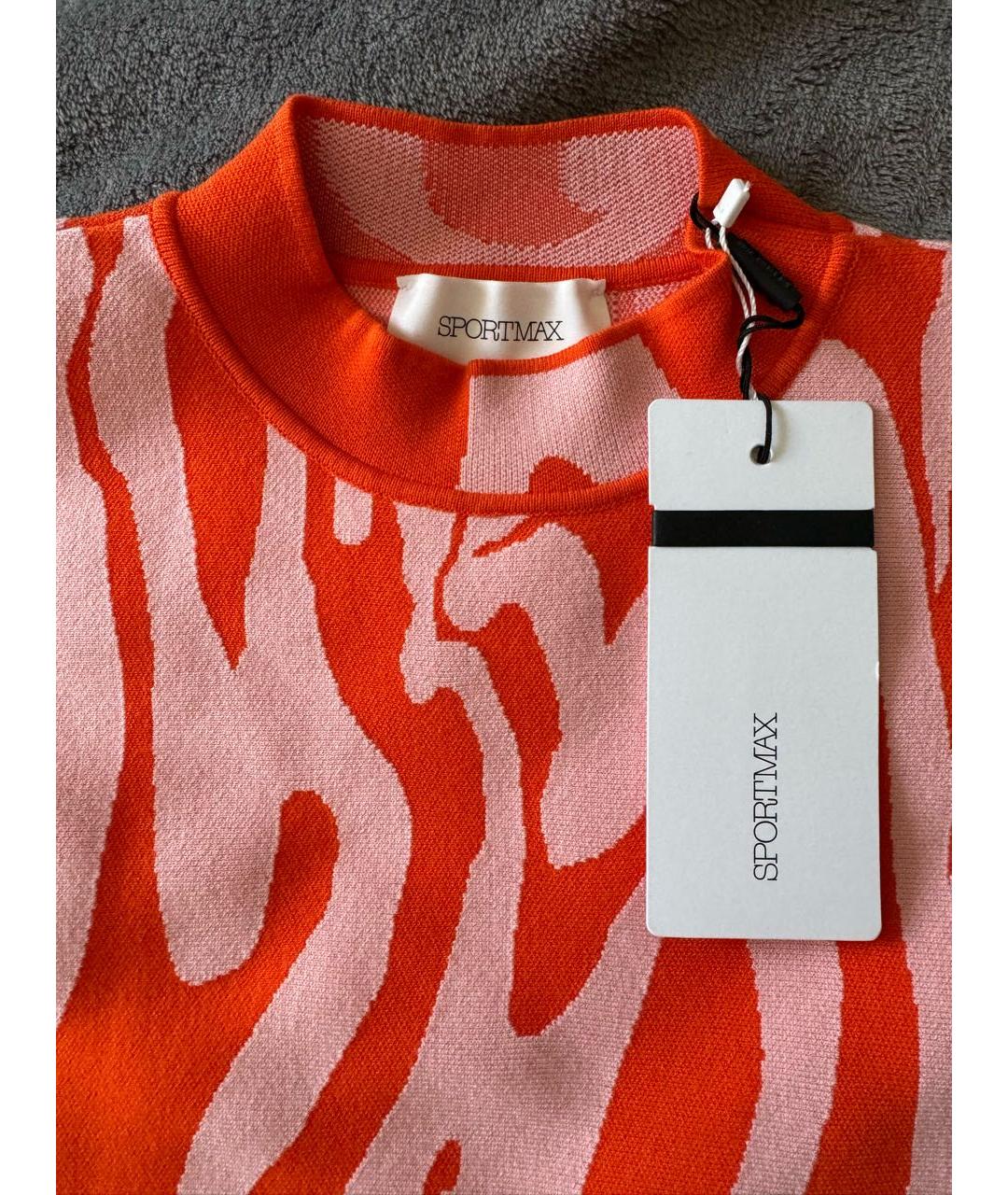 SPORTMAX Розовое вискозное платье, фото 3
