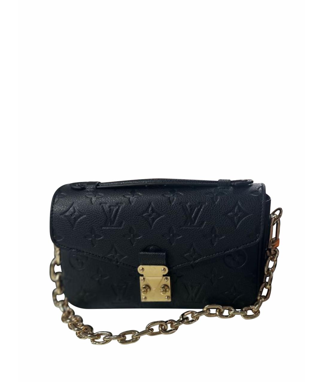 LOUIS VUITTON Черная кожаная сумка через плечо, фото 1