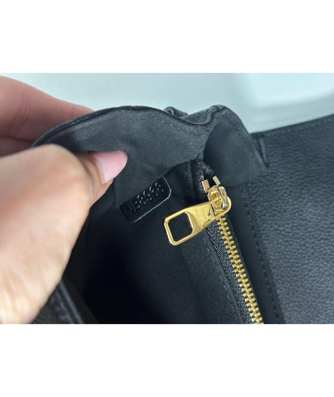 LOUIS VUITTON Черная кожаная сумка через плечо, фото 5