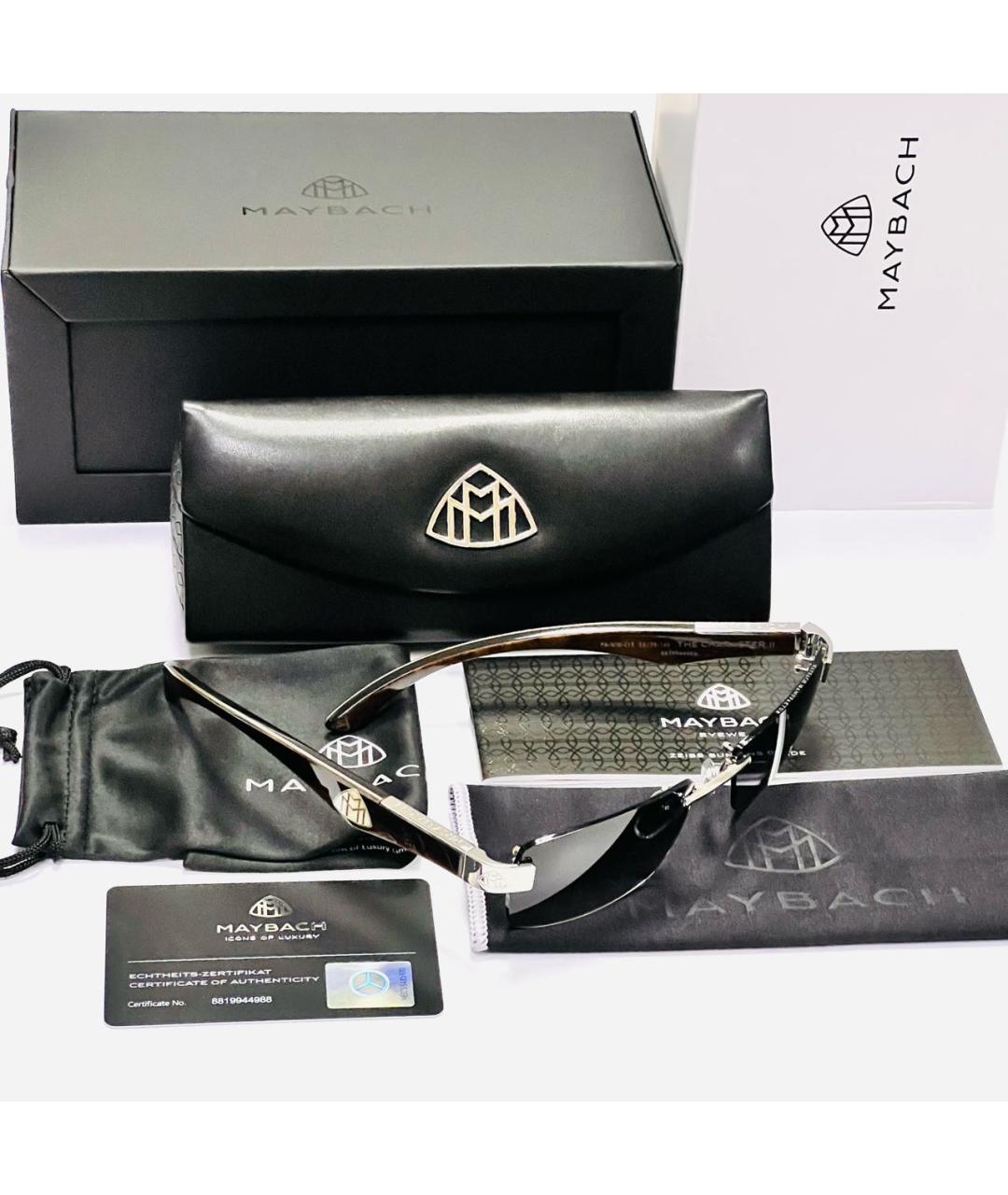 MAYBACH Черные деревянные солнцезащитные очки, фото 4
