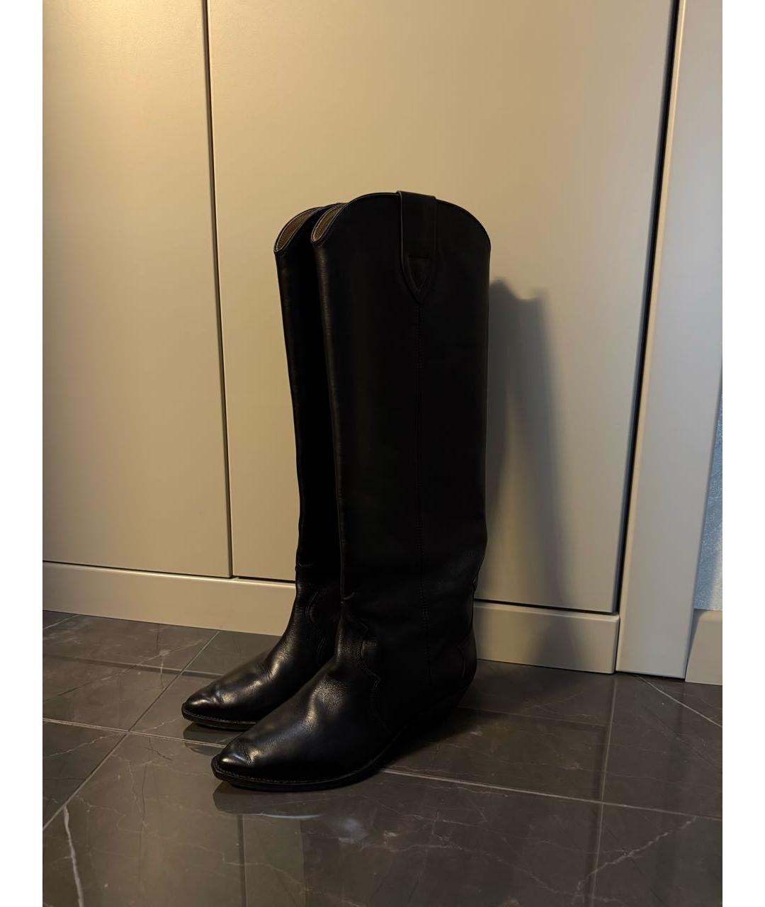 ISABEL MARANT Черные кожаные сапоги, фото 5