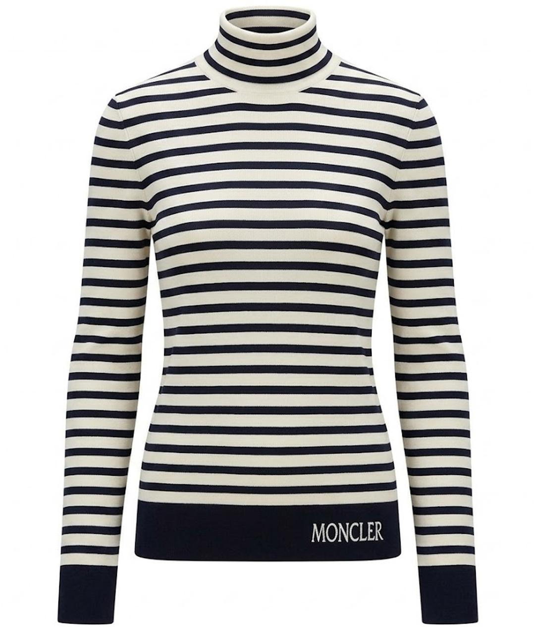 MONCLER Белая вискозная водолазка, фото 1