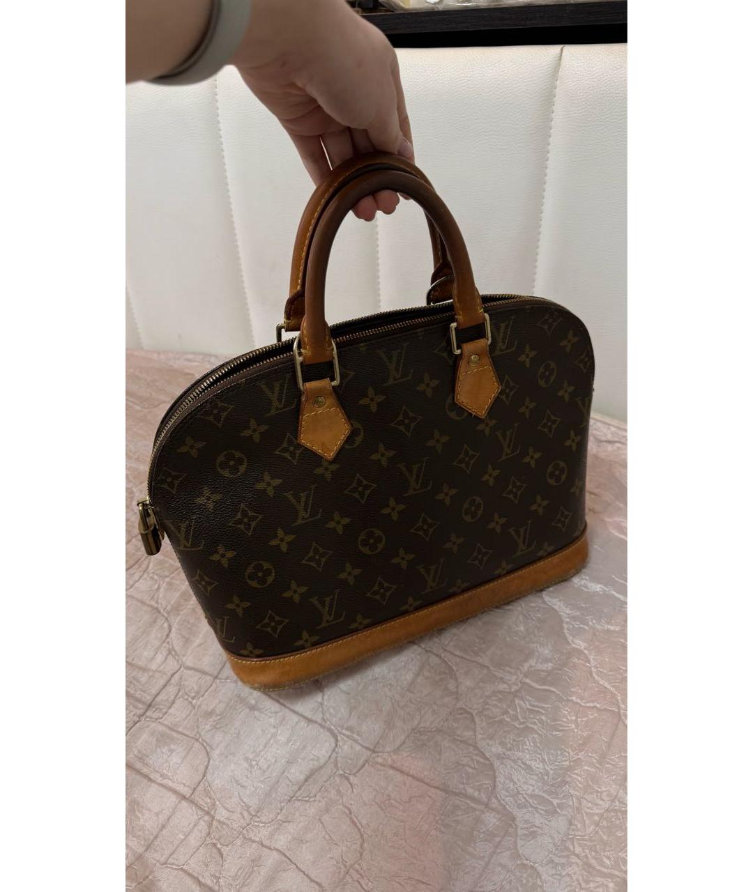 LOUIS VUITTON Коричневая сумка с короткими ручками, фото 2