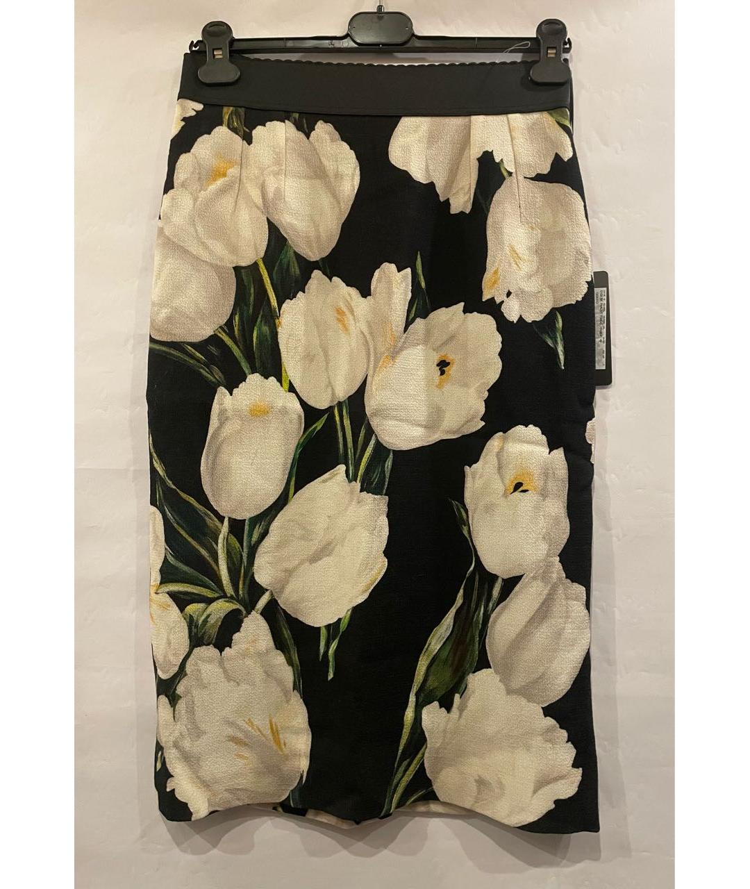 DOLCE&GABBANA Черная юбка миди, фото 2