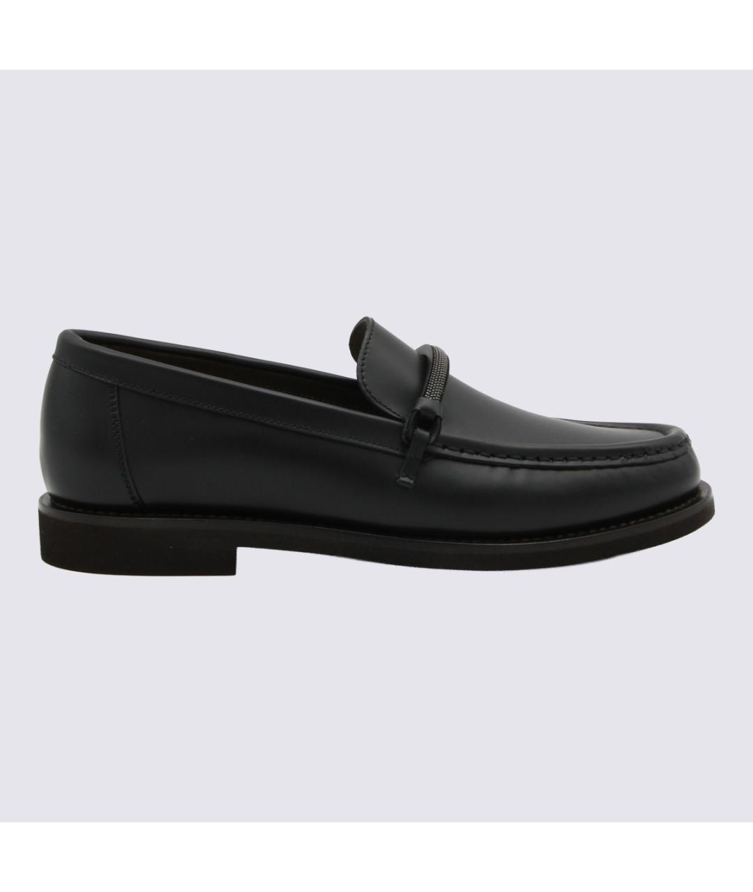 BRUNELLO CUCINELLI Черные кожаные лоферы, фото 5