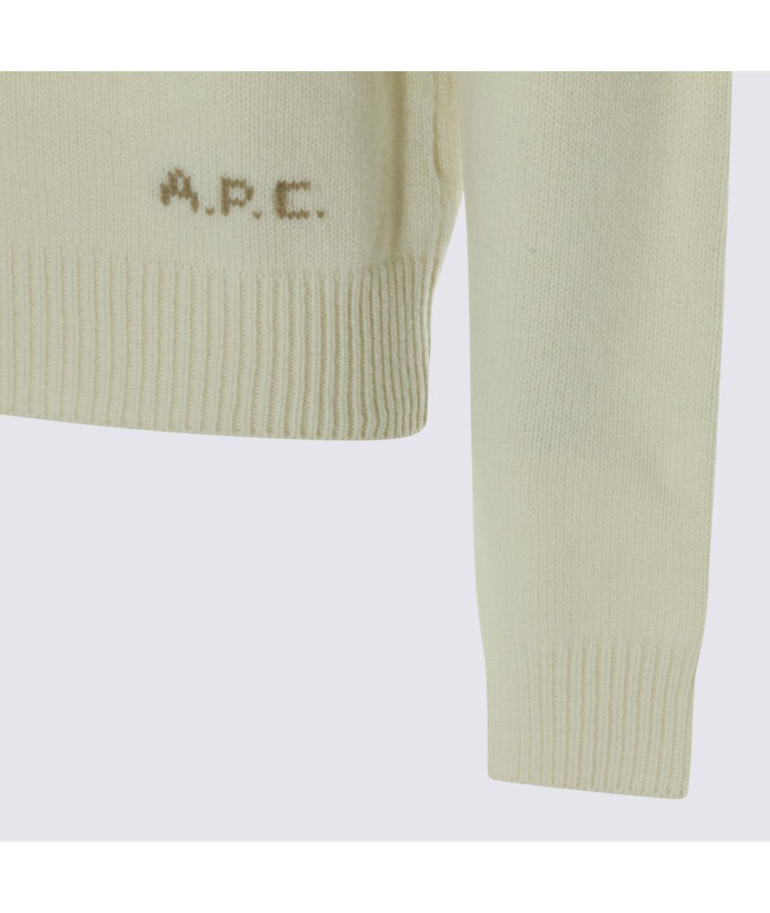 A.P.C. Бежевый шерстяной джемпер / свитер, фото 3