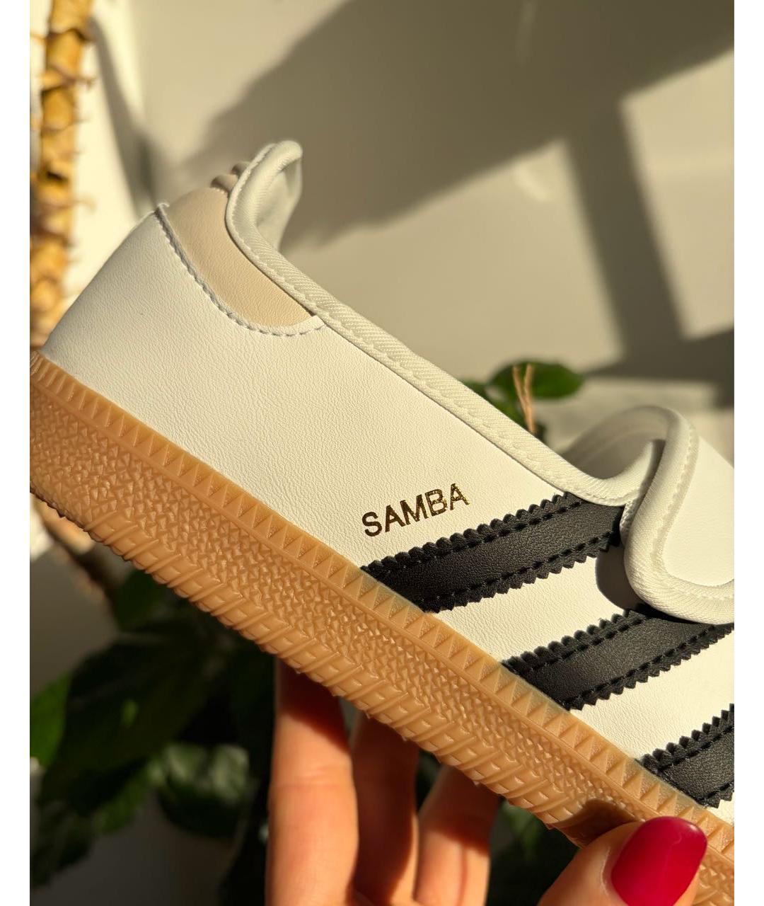 ADIDAS Белые кожаные кроссовки, фото 5