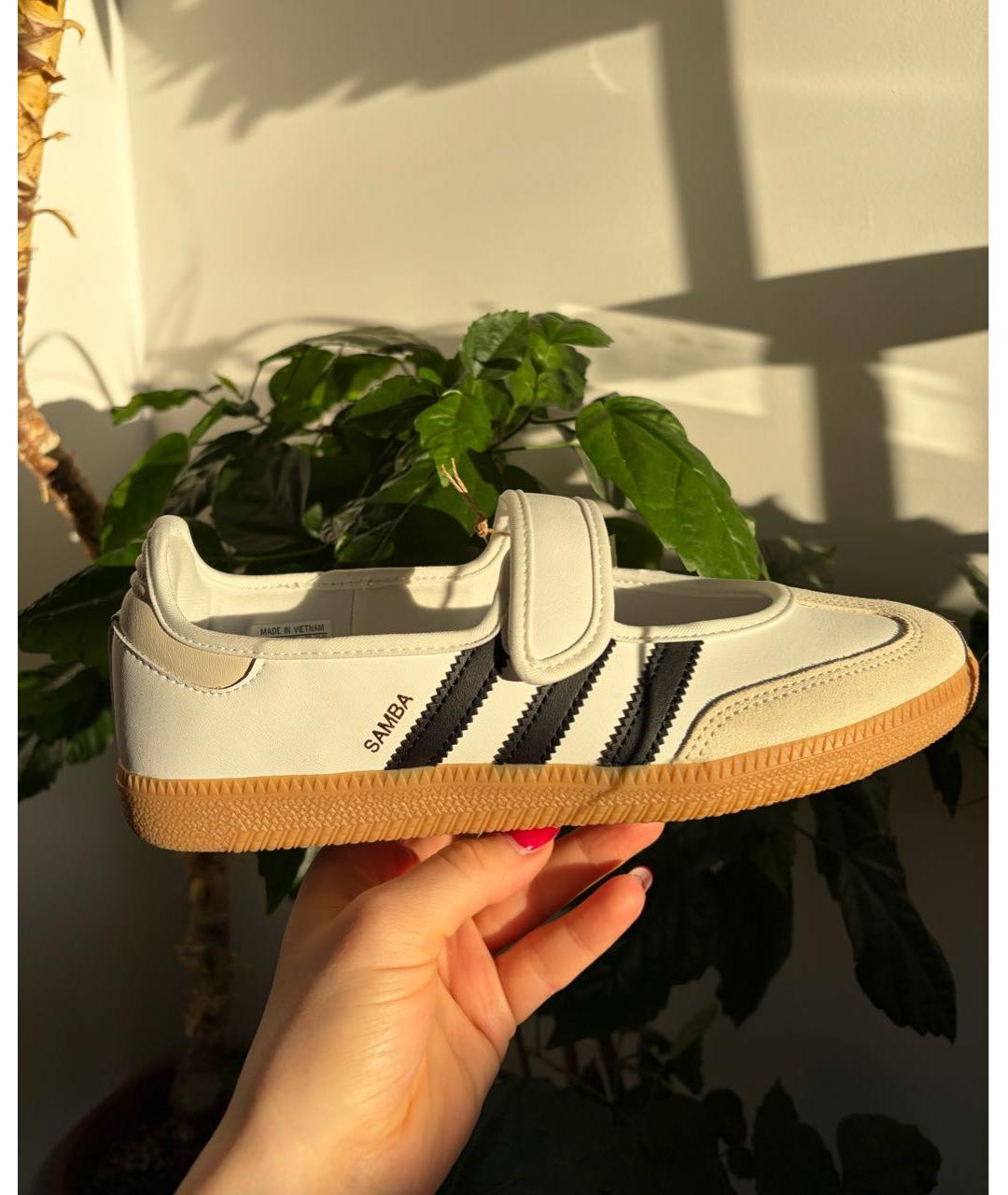 ADIDAS Белые кожаные кроссовки, фото 6