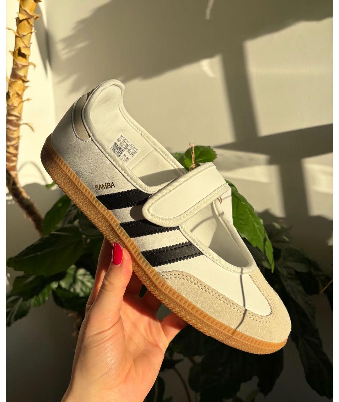 ADIDAS Белые кожаные кроссовки, фото 4