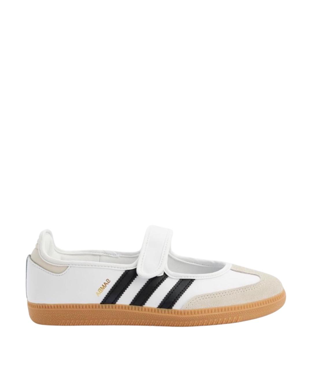 ADIDAS Белые кожаные кроссовки, фото 1