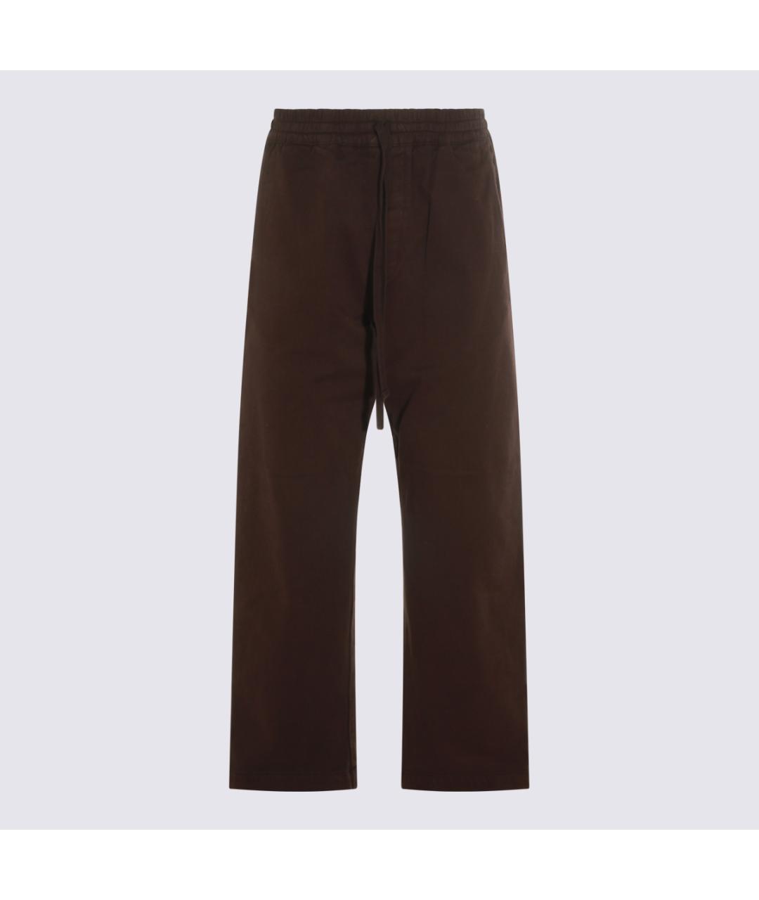 CARHARTT WIP Коричневые хлопко-эластановые повседневные брюки, фото 3