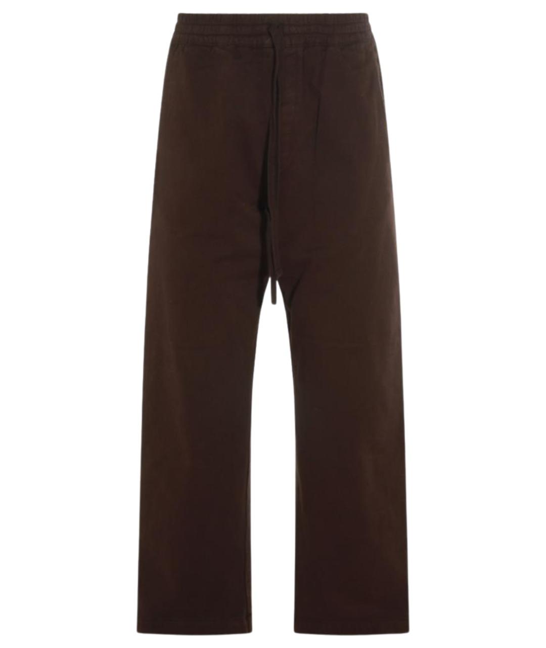 CARHARTT WIP Коричневые хлопко-эластановые повседневные брюки, фото 1