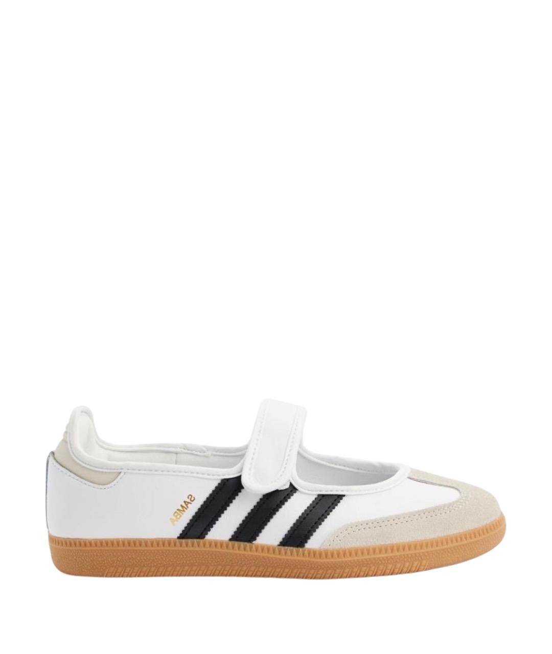 ADIDAS Белые кожаные балетки, фото 1
