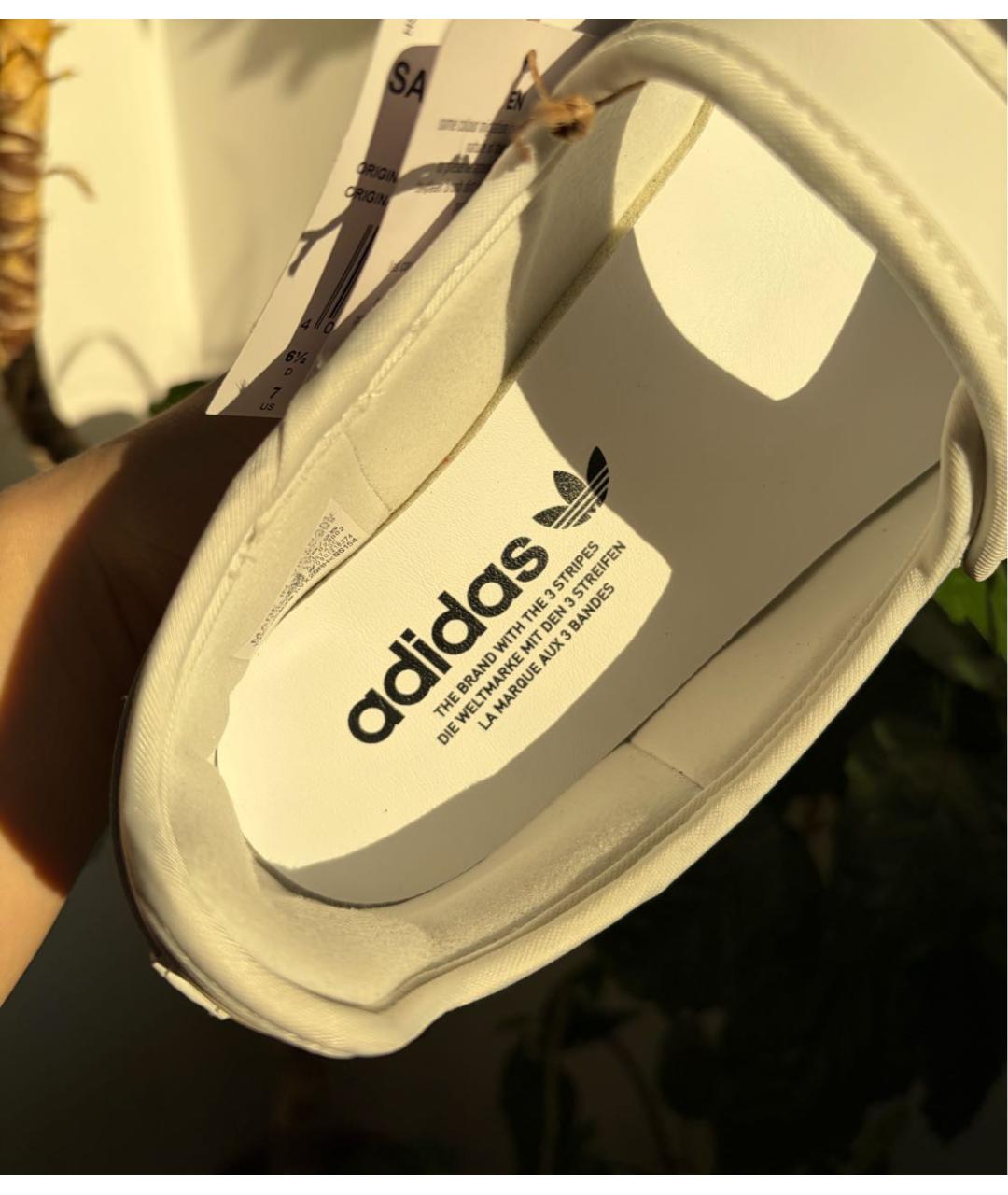 ADIDAS Белые кожаные балетки, фото 7