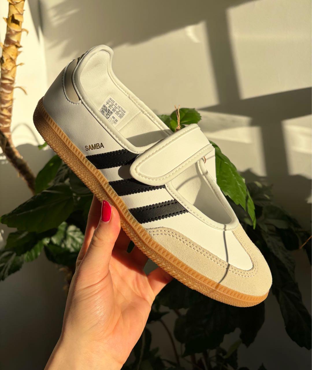 ADIDAS Белые кожаные балетки, фото 4