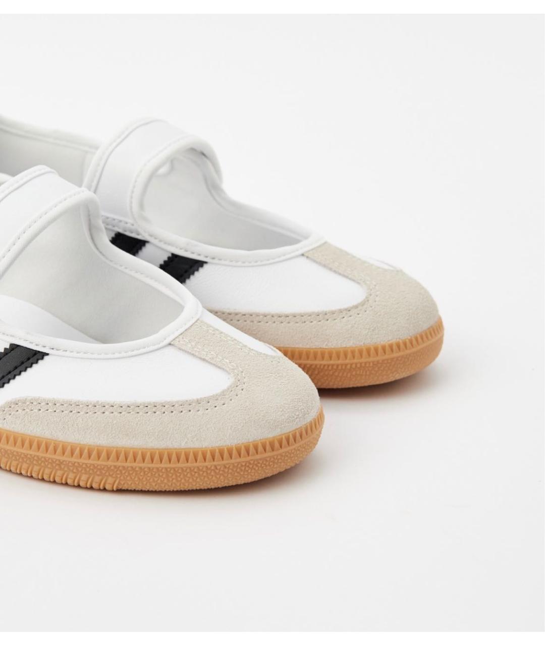 ADIDAS Белые кожаные балетки, фото 3