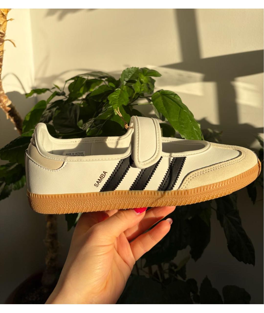 ADIDAS Белые кожаные балетки, фото 6