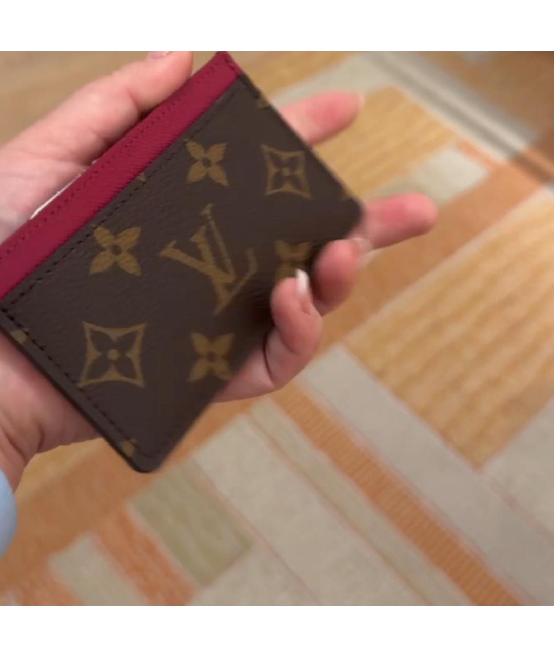 LOUIS VUITTON Коричневый кардхолдер, фото 4