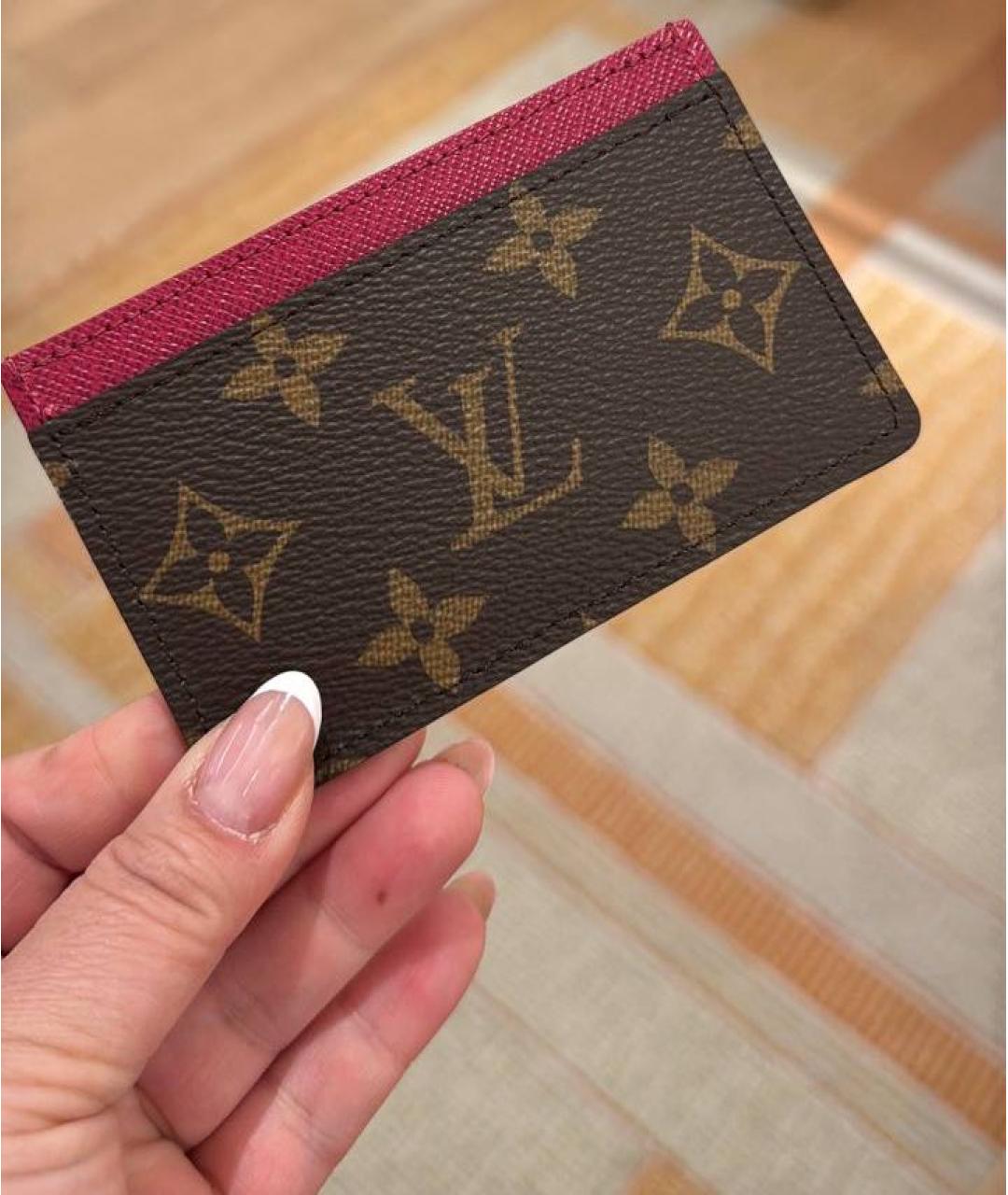 LOUIS VUITTON Коричневый кардхолдер, фото 3