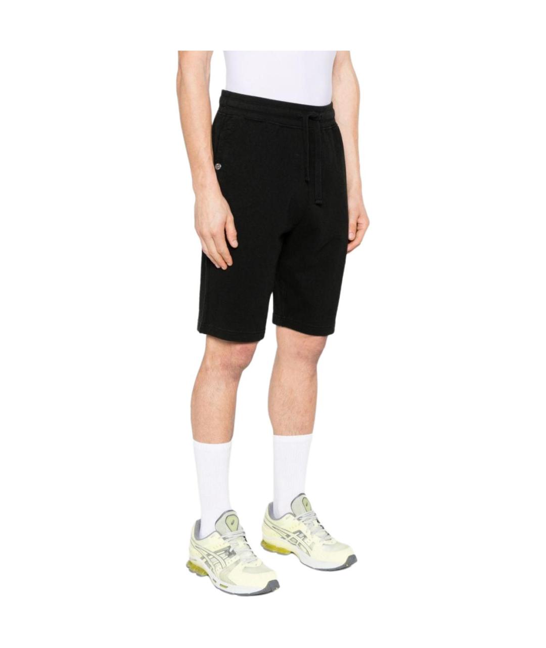 STONE ISLAND Черные шорты, фото 4
