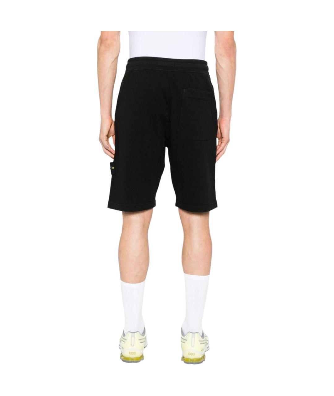 STONE ISLAND Черные шорты, фото 3