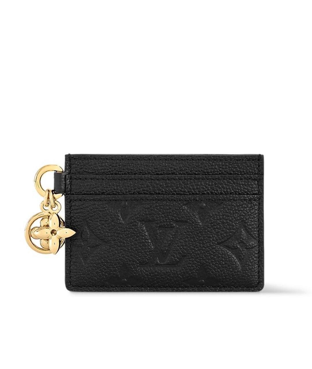LOUIS VUITTON Черный кожаный кардхолдер, фото 7