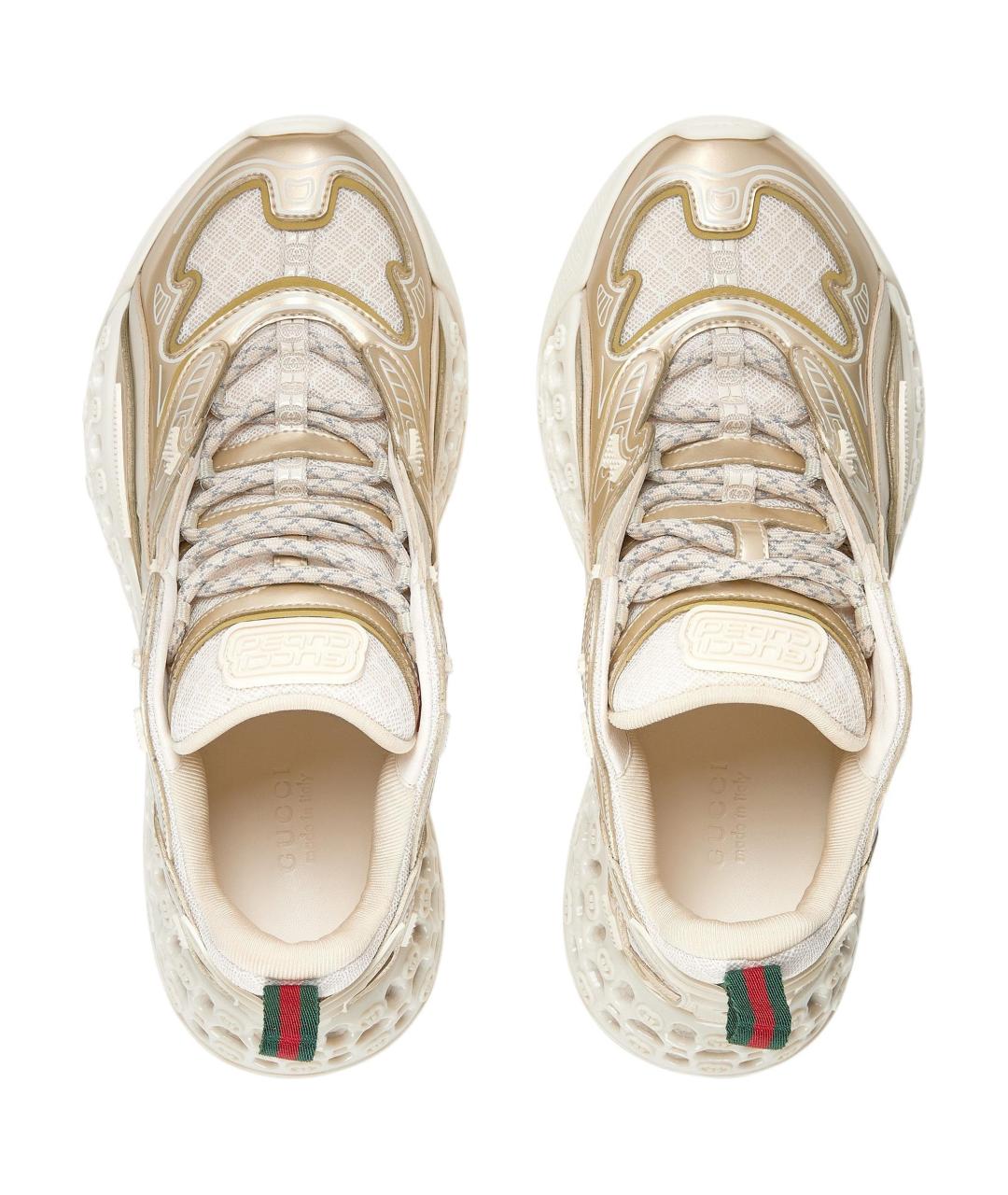 GUCCI Бежевые кроссовки, фото 4