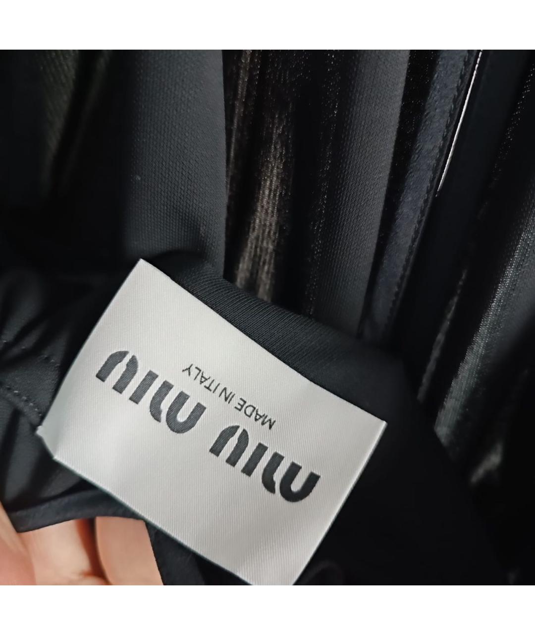 MIU MIU Черное вискозное вечернее платье, фото 4