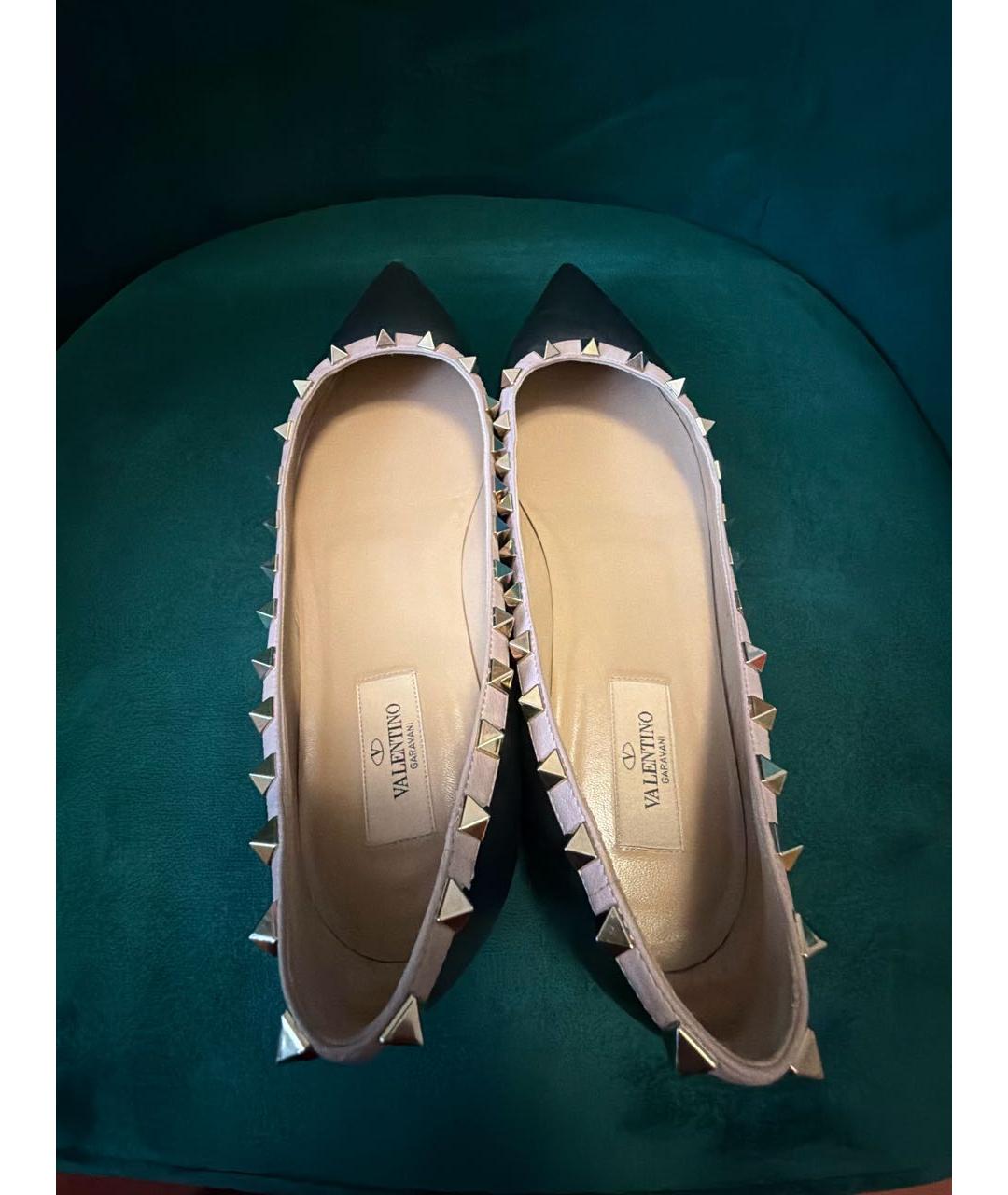 VALENTINO Черные кожаные балетки, фото 3