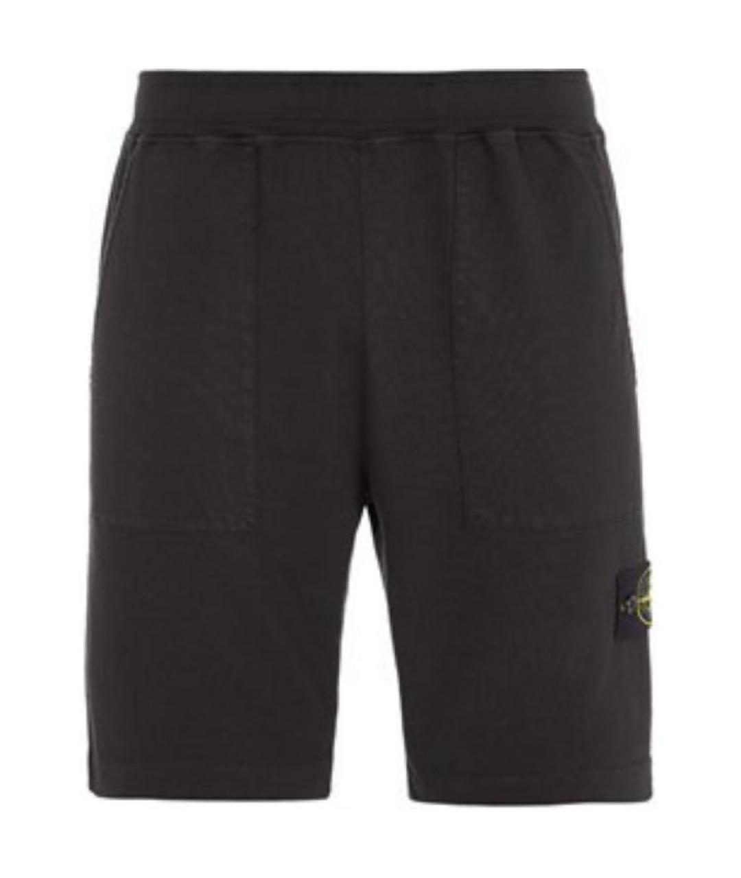 STONE ISLAND Черные шорты, фото 1