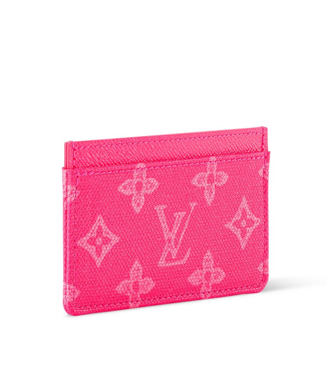 LOUIS VUITTON Розовый кожаный кардхолдер, фото 3