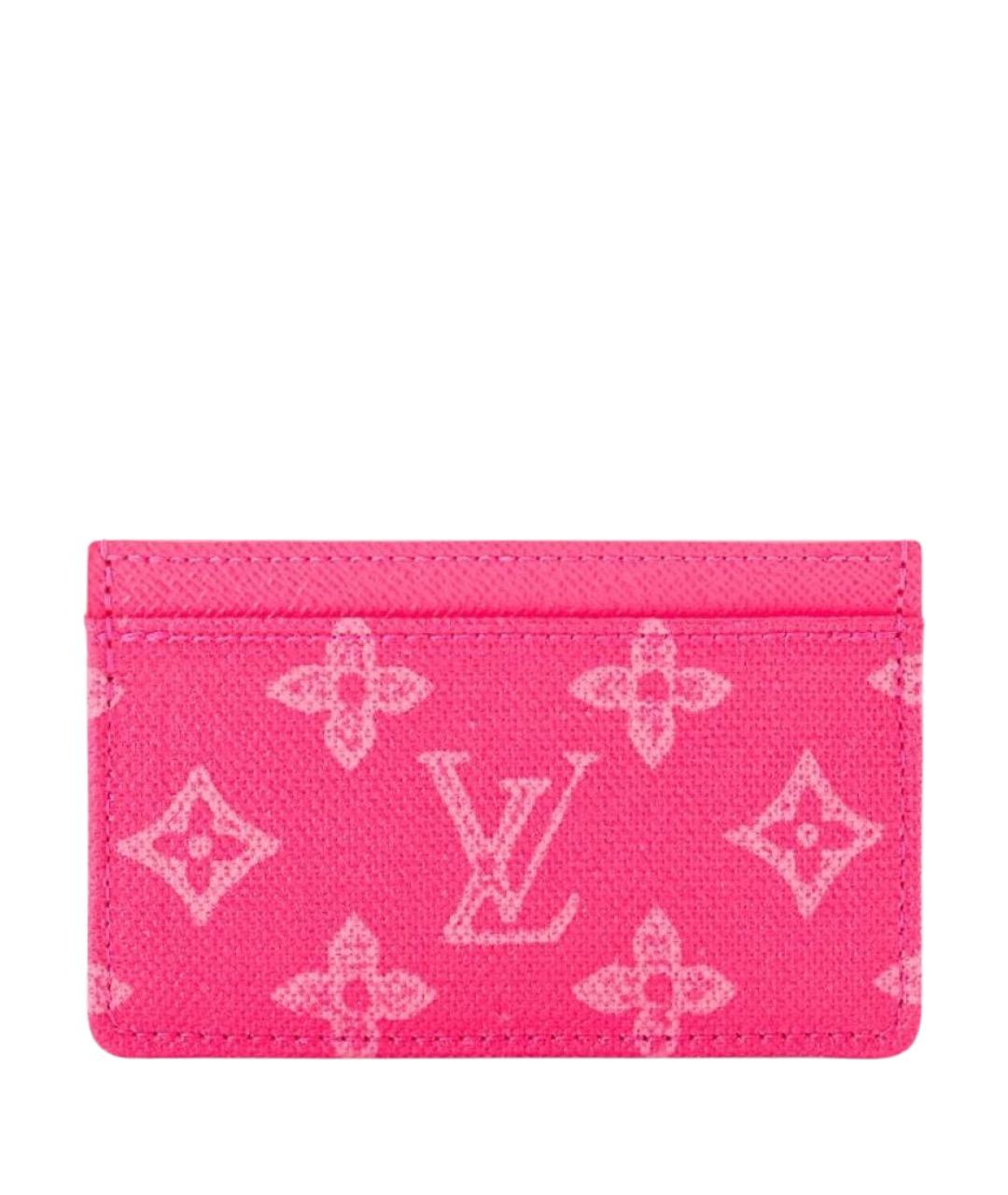 LOUIS VUITTON Розовый кожаный кардхолдер, фото 1