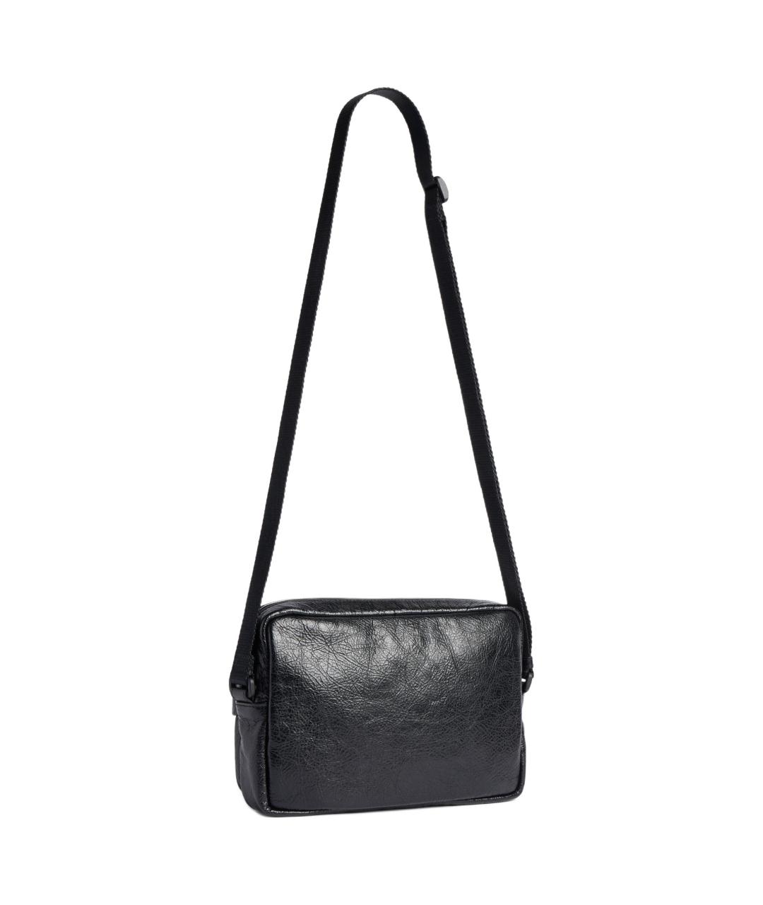 BALENCIAGA Черная кожаная сумка на плечо, фото 3
