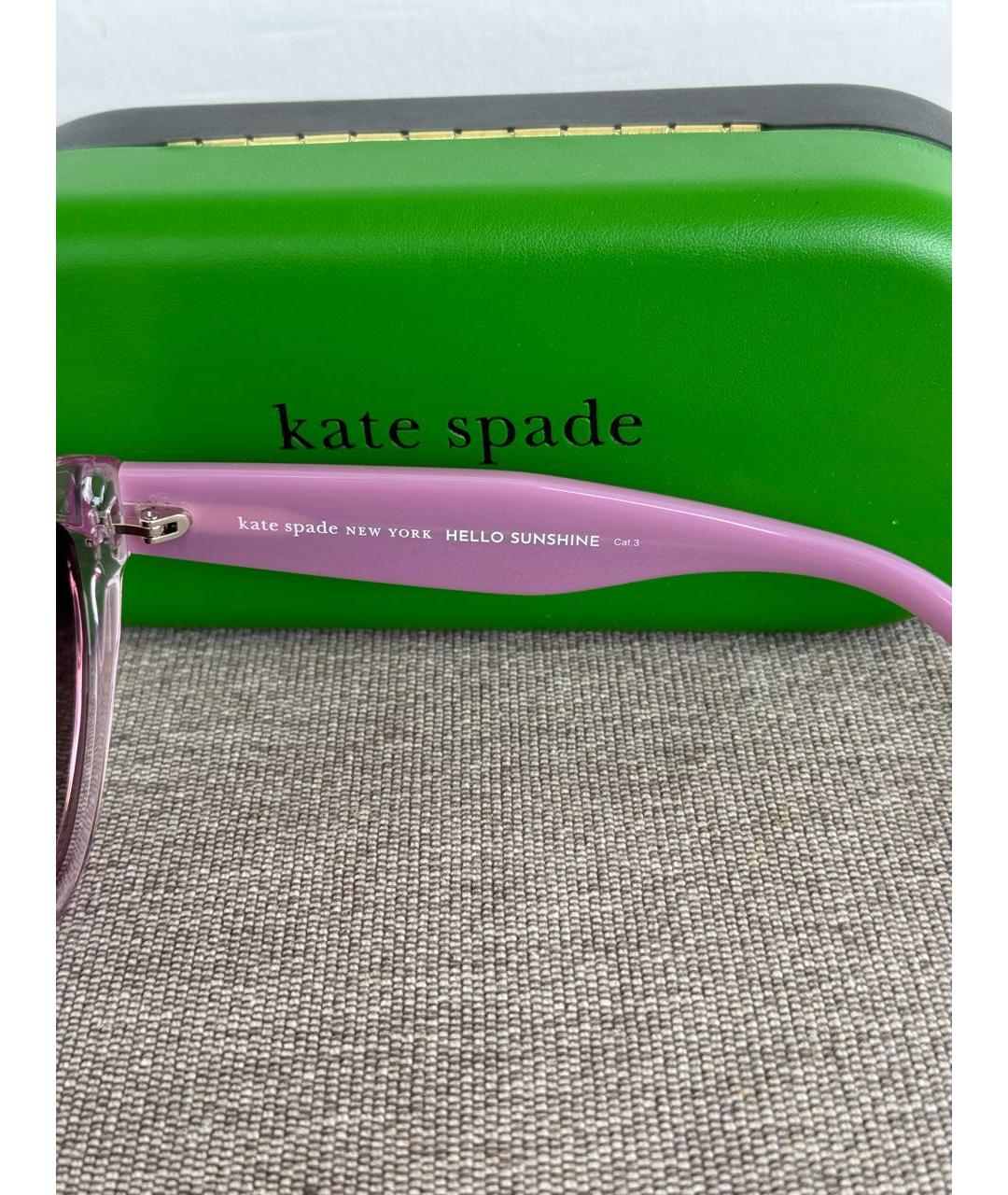 KATE SPADE Розовые пластиковые солнцезащитные очки, фото 3