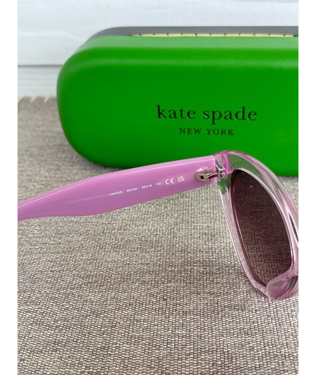 KATE SPADE Розовые пластиковые солнцезащитные очки, фото 5