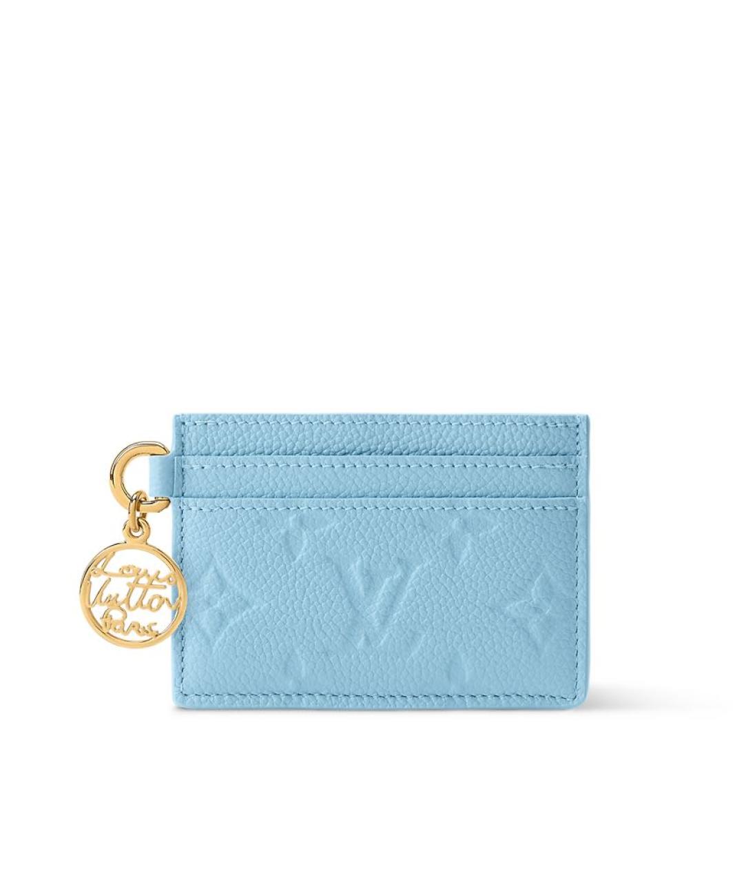 LOUIS VUITTON Голубой кардхолдер из лакированной кожи, фото 1