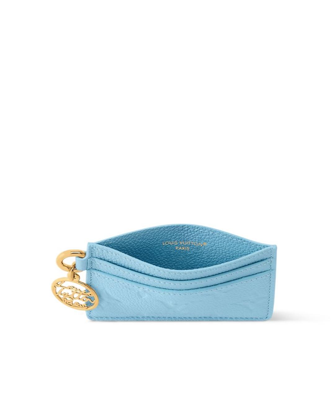LOUIS VUITTON Голубой кардхолдер из лакированной кожи, фото 2