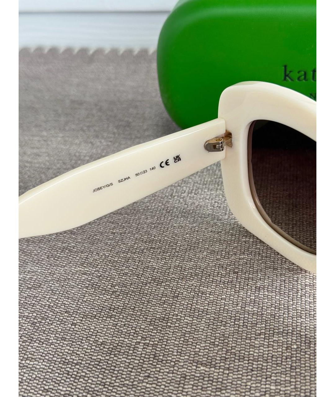 KATE SPADE Бежевые пластиковые солнцезащитные очки, фото 5